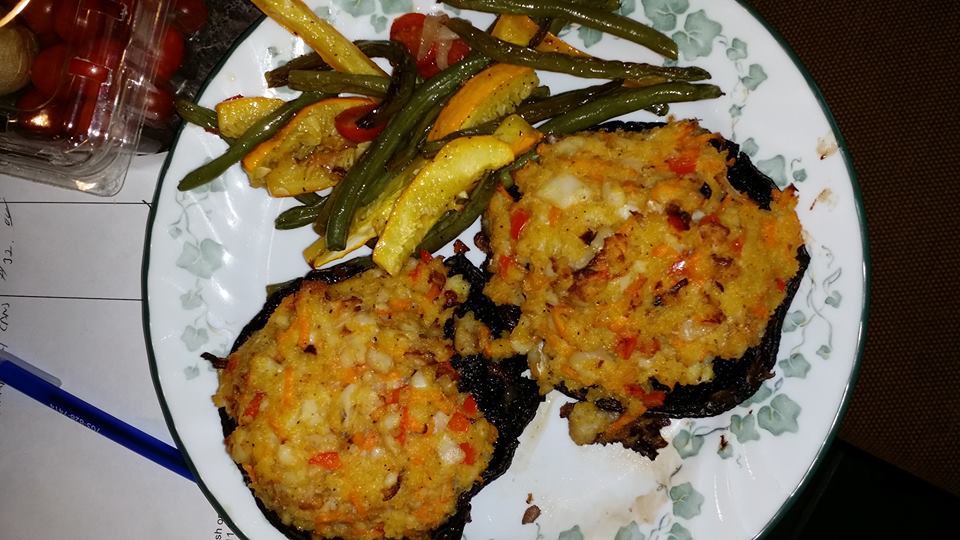 codcakes on mushrooms